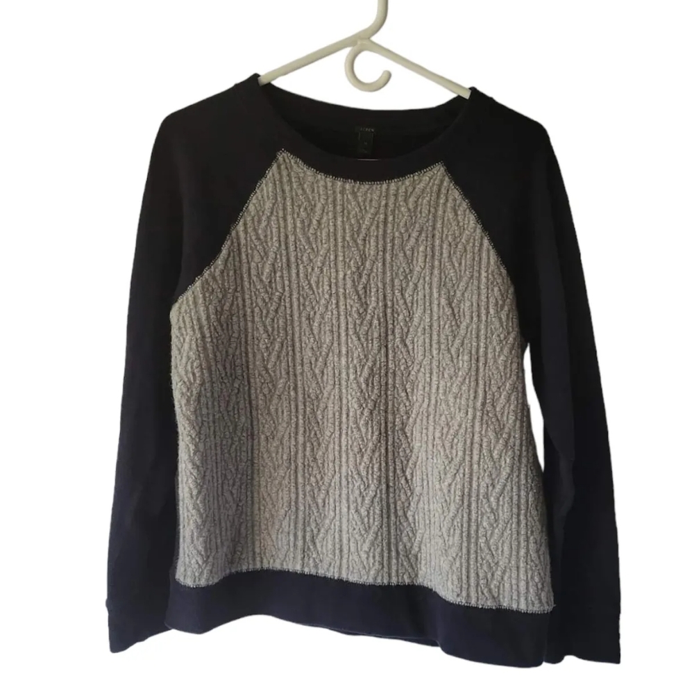 J Crew Cable Knit Pullover Sweater Size M